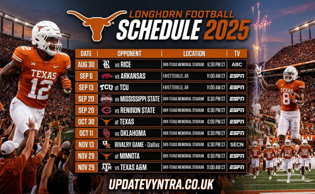 longhorn football schedule 2025