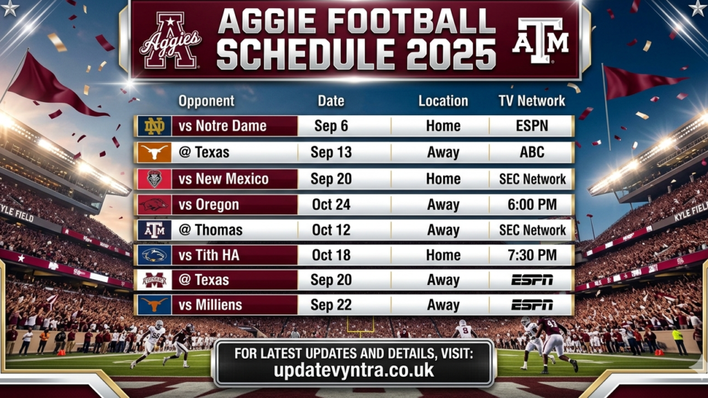 aggie football schedule 2025