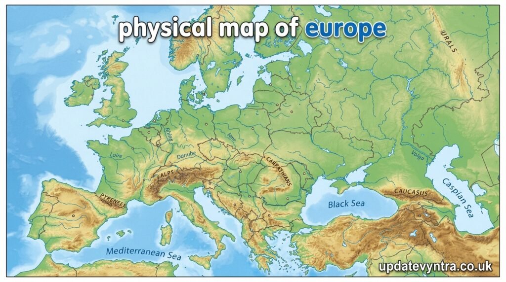 Physical Map of Europe