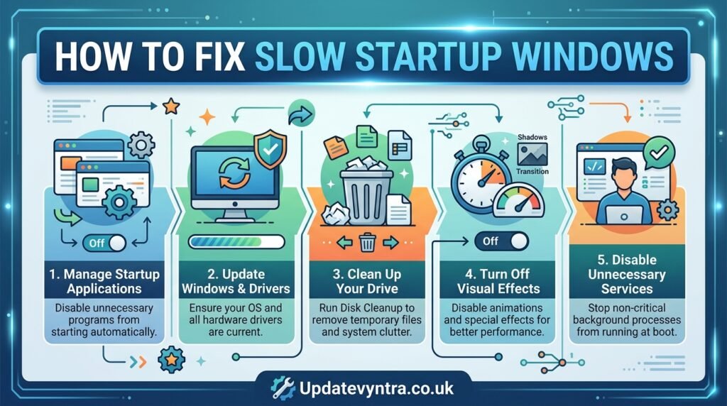 how to fix slow startup windows